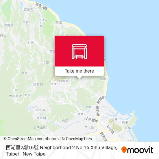西湖里2鄰16號 Neighborhood 2 No.16 Xihu Village map