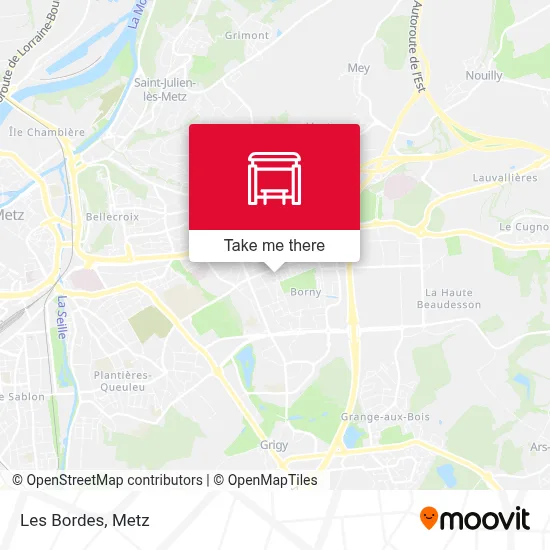 Les Bordes map