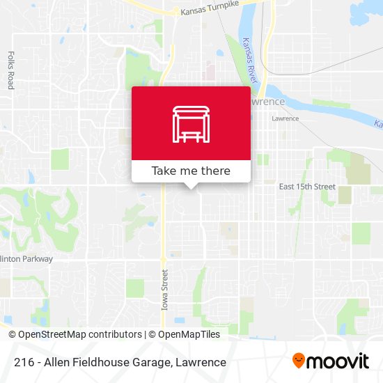 216 - Allen Fieldhouse Garage map