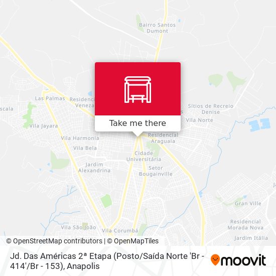 Mapa Jd. Das Américas 2ª Etapa (Posto / Saída Norte 'Br - 414' / Br - 153)