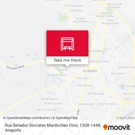 Rua Senador Sócrates Mardochen Diniz, 1308-1448 map