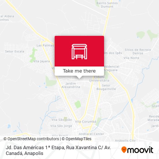Jd. Das Américas 1ª Etapa, Rua Xavantina C/ Av. Canadá map