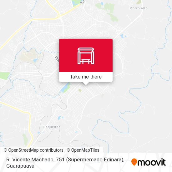 R. Vicente Machado, 751 (Supermercado Edinara) map
