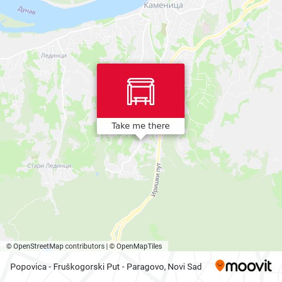 Popovica - Fruškogorski Put - Paragovo map