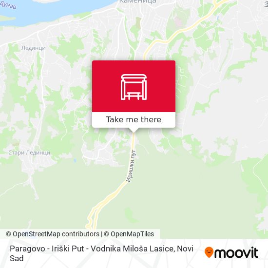 Paragovo - Iriški Put - Vodnika Miloša Lasice map