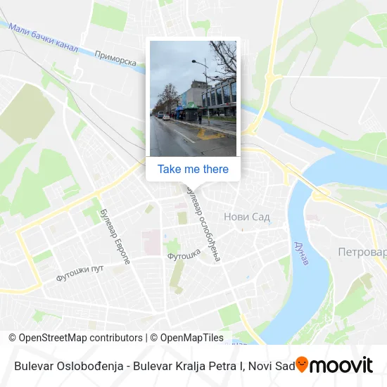 Bulеvar Oslobođenja - Bulevar Kralja Petra I map