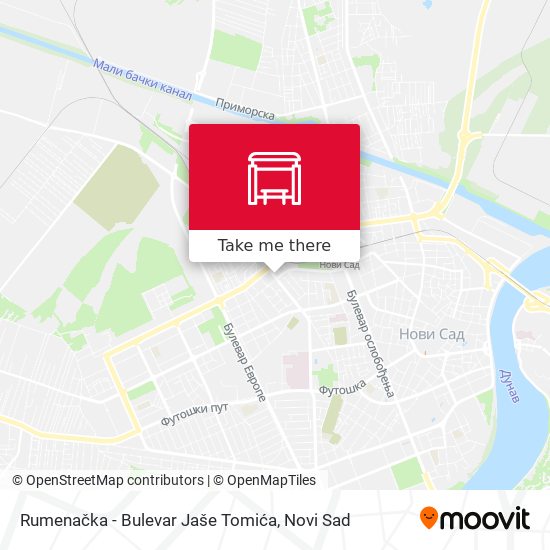 Rumenačka - Bulevar Jaše Tomića map