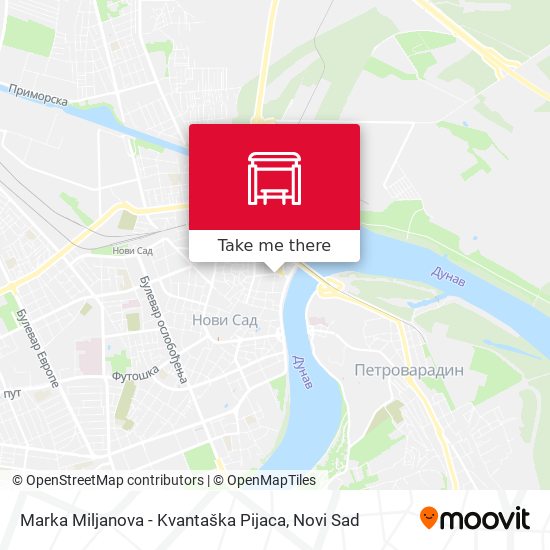 Marka Miljanova - Kvantaška Pijaca map