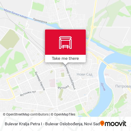 Bulevar Kralja Petra I - Bulevar Oslobođenja map