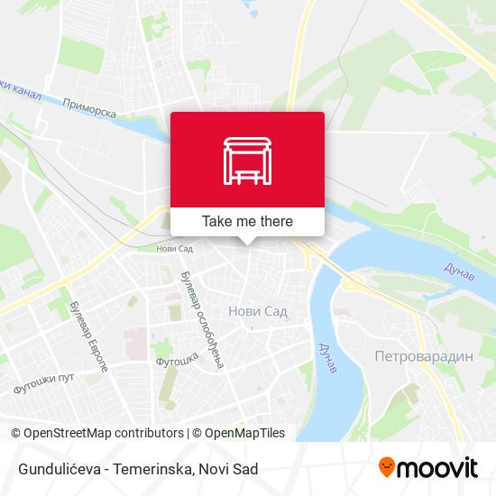 Gundulićeva - Temerinska map