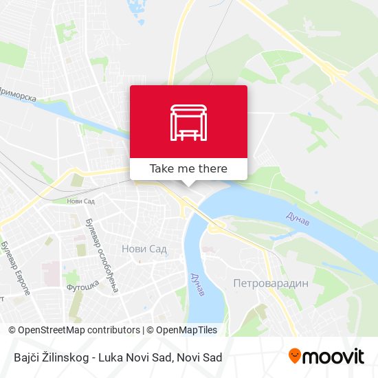 Bajči Žilinskog - Luka Novi Sad map