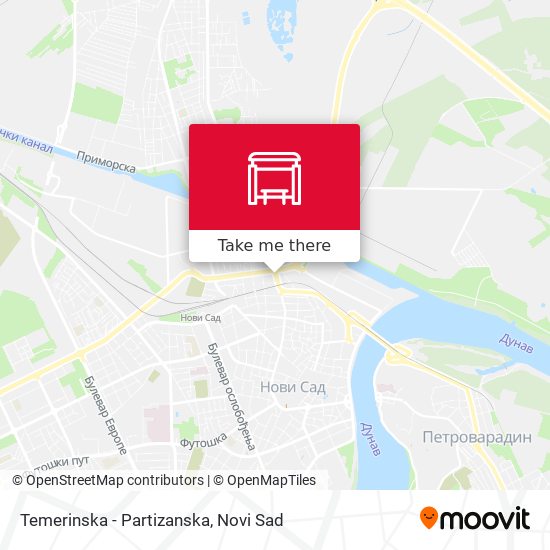 Temerinska - Partizanska map