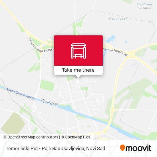 Temerinski Put - Paje Radosavljevića map