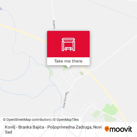 Kovilj - Branka Bajića - Poljoprivredna Zadruga map