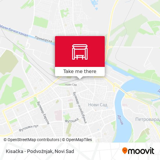 Kisačka - Podvožnjak map