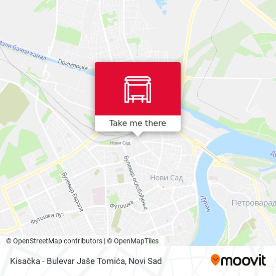 Kisačka - Bulevar Jaše Tomića map