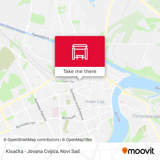 Kisačka - Jovana Cvijića map