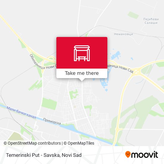 Temerinski Put - Savska map
