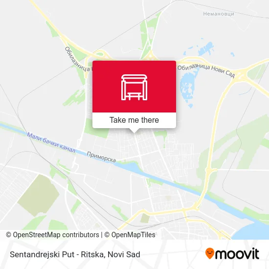 Sentandrej Road - Ritska map