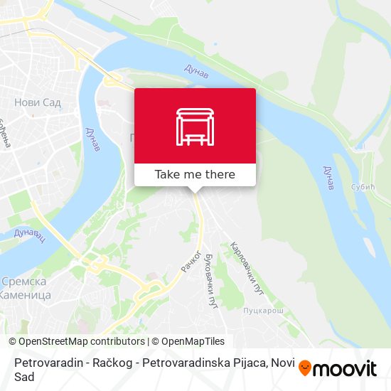 Petrovaradin - Račkog - Petrovaradinska Pijaca map