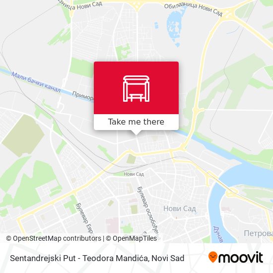 Sentandrejski Put - Teodora Mandića map