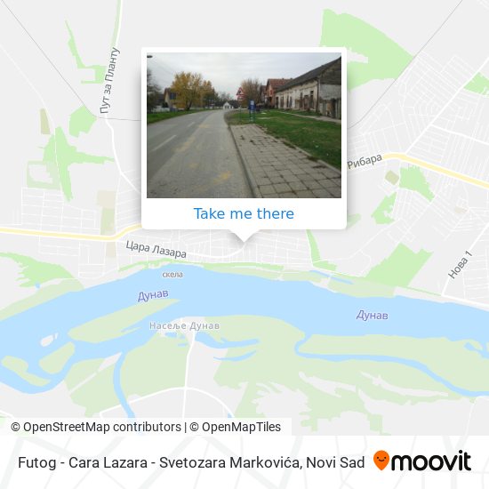 Futog - Cara Lazara - Svetozara Markovića map