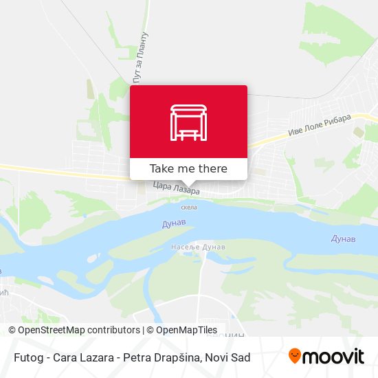 Futog - Cara Lazara - Petra Drapšina map