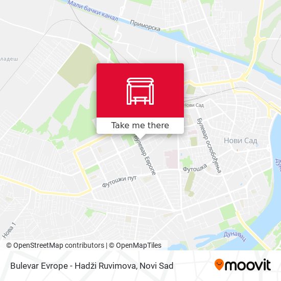 Bulevar Evrope - Hadži Ruvimova map