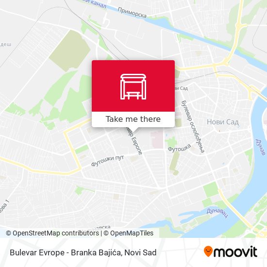 Bulevar Evrope - Branka Bajića map