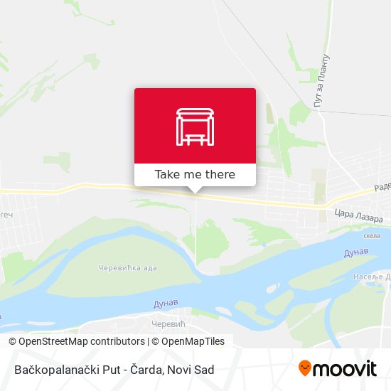 Bačkopalanački Put - Čarda map