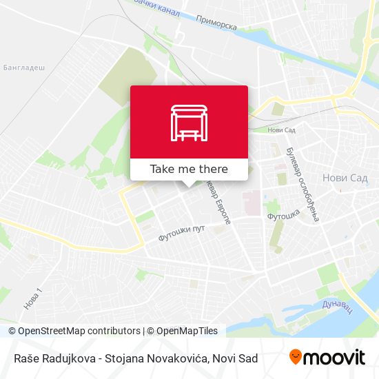 Raše Radujkova - Stojana Novakovića map