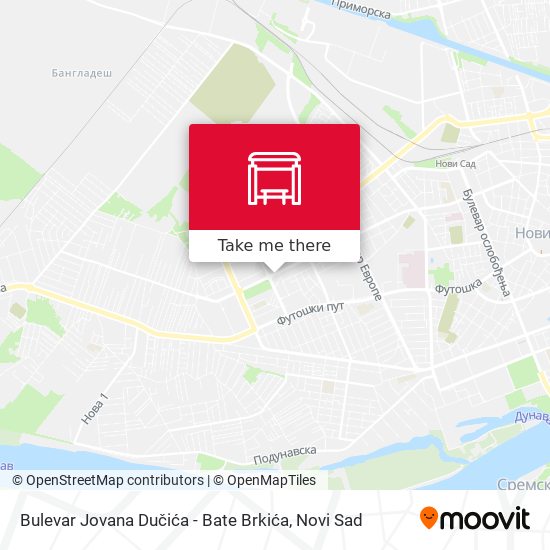 Bulevar Jovana Dučića - Bate Brkića map
