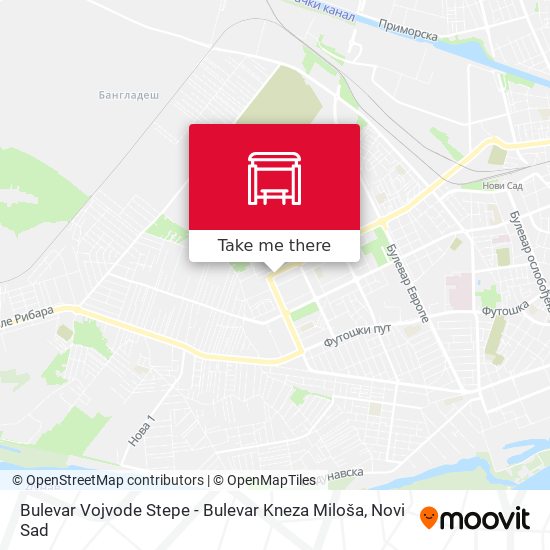 Bulevar Vojvode Stepe - Bulevar Kneza Miloša map