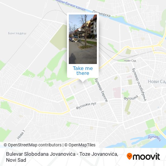 Bulevar Slobodana Jovanovića - Toze Jovanovića map