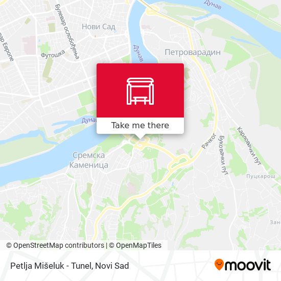 Petlja Mišeluk - Tunel map