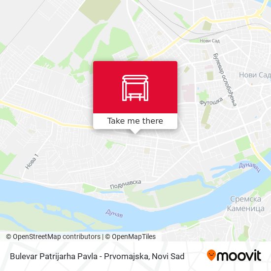 Bulevar Patrijarha Pavla - Prvomajska map
