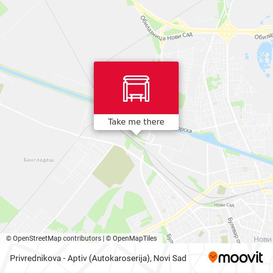 Privrednikova - Aptiv (Autokaroserija) map
