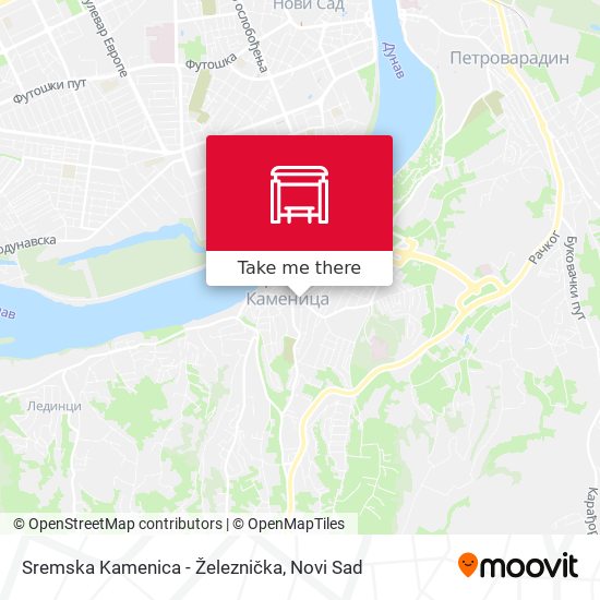 Sremska Kamenica - Železnička map