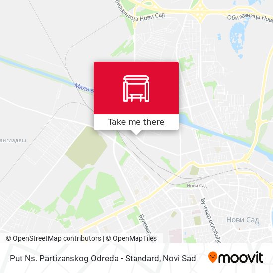 Put Ns. Partizanskog Odreda - Standard map
