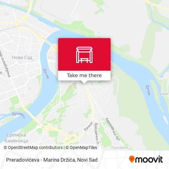 Preradovićeva - Marina Držića map