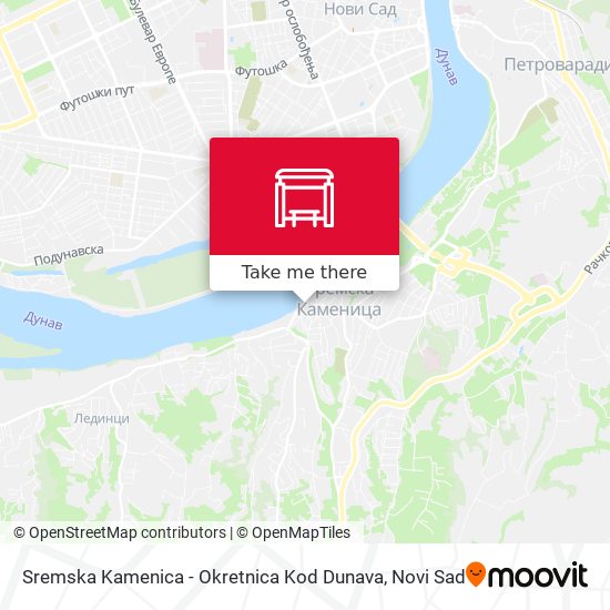 Sremska Kamenica - Okretnica Kod Dunava map
