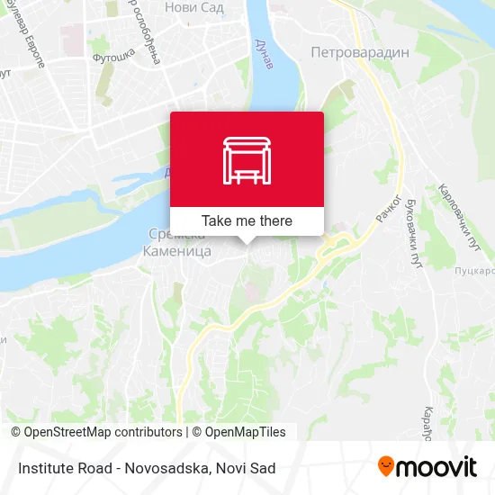 Institute Road - Novosadska map