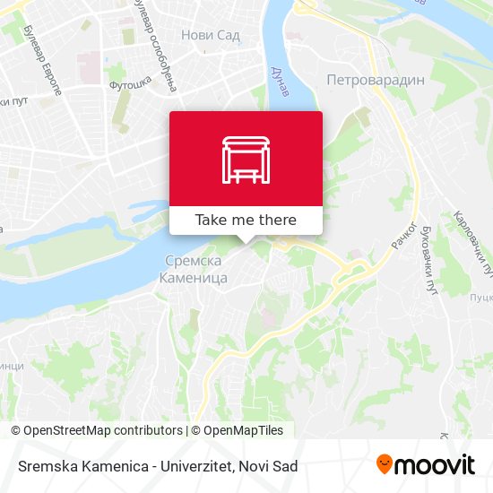 Sremska Kamenica - Univerzitet map