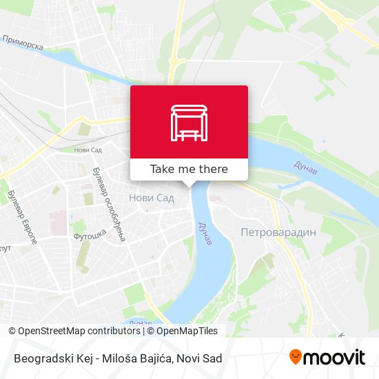 Beogradski Kej - Miloša Bajića map