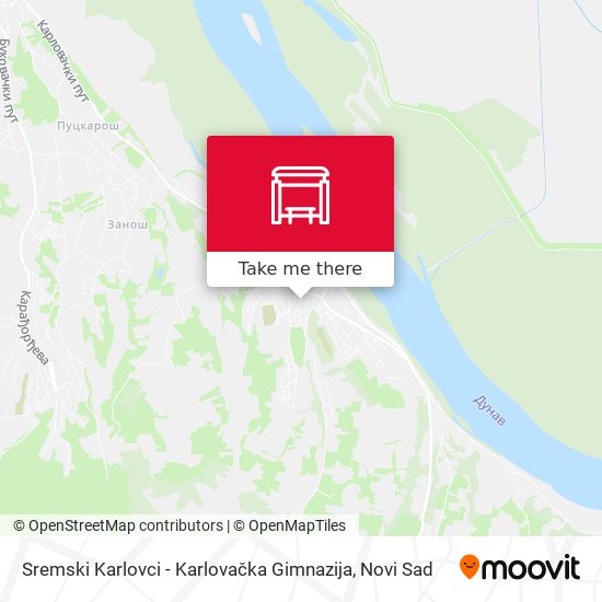 Sremski Karlovci - Karlovačka Gimnazija map