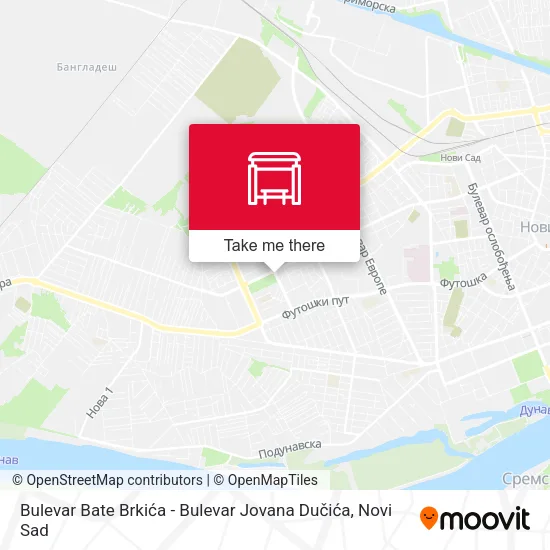 Bulevar Bate Brkića - Bulevar Jovana Dučića map