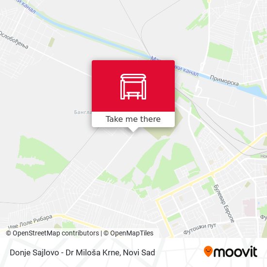Donje Sajlovo - Dr Miloša Krne map
