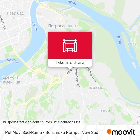 Put Novi Sad-Ruma - Benzinska Pumpa map