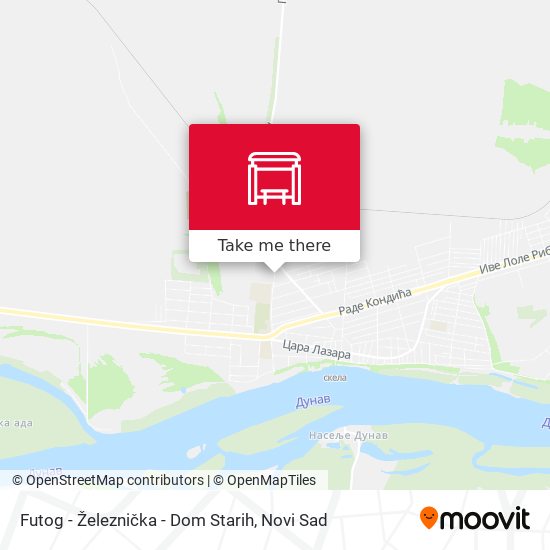 Futog - Železnička - Dom Starih map