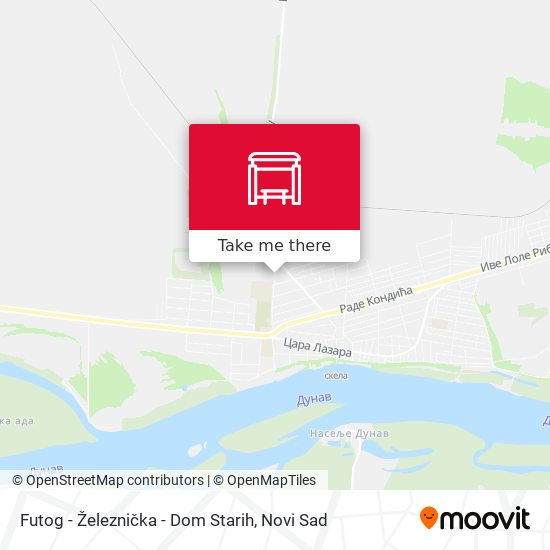 Futog - Železnička - Dom Starih map